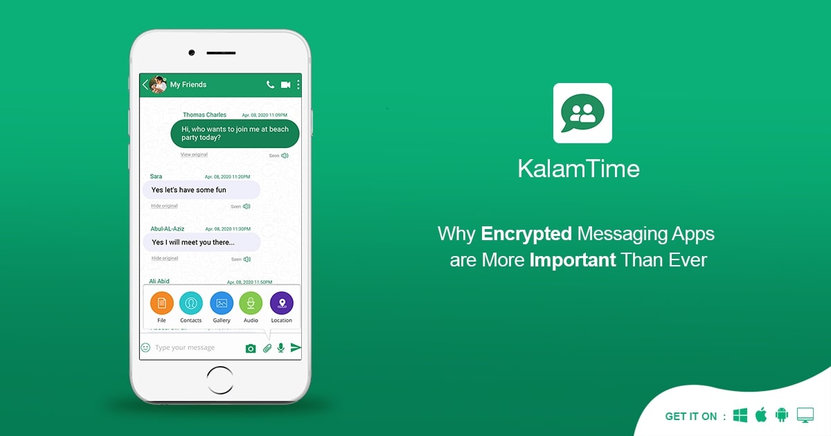 Encrypted messaging app